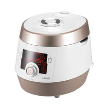 CUCKOO Electric Pressure Cooker 14 Menu Options: White, Slow Cook, Sous Vide, Porridge, & More, User-Friendly LED Display, Stainless Steel Inner Pot, 24 Cup / 6 Qt. (Uncooked) CMC-ASB601F White/Gold