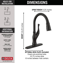 Delta Faucet Ophelia Matte Black Kitchen Faucet Touch, Touch Kitchen Faucets with Pull Down Sprayer, Kitchen Sink Faucet, Kitchen Faucet Black, Touch2O Technology, Matte Black 19888TZ-BL-DST