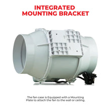 VENTS-US TT 200 8 inch inline fan for ducting with high static pressure application - ideal solutions for multi-purpose supply or exhaust use in residential and commercial ventilation