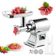 TECSPACE 1.5HP 1100W Heavy Duty Commercial Electric Meat Grinder, Heavy Duty Meat Mincer, 550 LBS/H Capacity, Grinding Speed 193 R/MIN