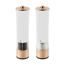 LEONYS Electric Pepper Grinder, 2Pcs Automatic Salt and Pepper Grinders Set Adjustable Spice Mills Peppercorn Grinder Battery Operated for Kitchen