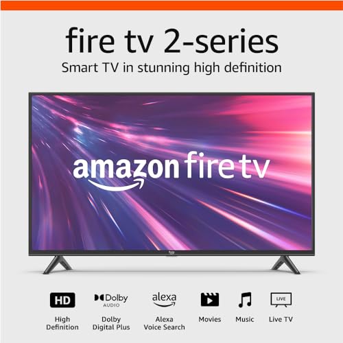 Like-New Amazon Fire TV 40" 2-Series (newest model), HD smart TV with Fire TV Alexa Voice Remote, stream live TV without cable