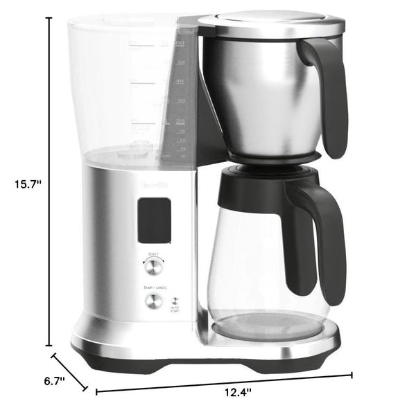 Breville BDC400BSS Precision Brewer Drip Coffee Maker, Brushed Stainless Steel, Glass Carafe