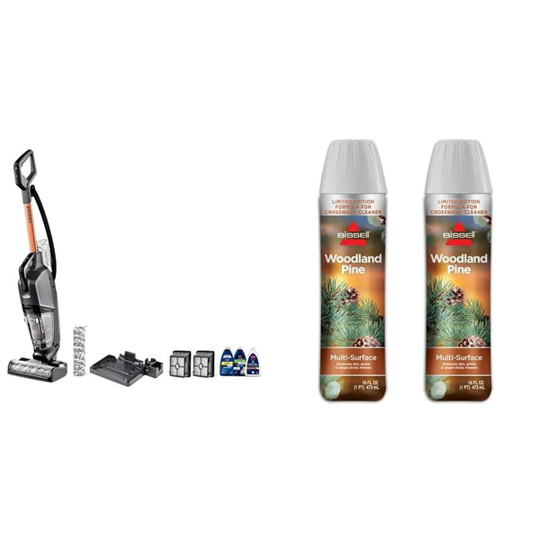 Bundle of BISSELL® CrossWave® HydroSteam™ Wet Dry Vac, Multi-Purpose Vacuum, Wash, and Steam, Sanitize Formula Included, 35151 + BISSELL Limited Edition Woodland Pine Multi-Surface Wash Formula Pine