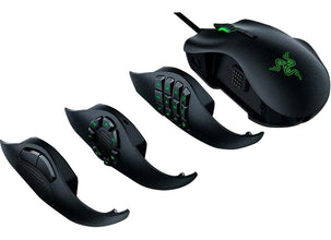 Razer Naga Trinity Gaming Mouse: 16,000 DPI Optical Sensor - Chroma RGB Lighting - Interchangeable Side Plate w/ 2, 7, 12 Button Configurations - Mechanical Switches