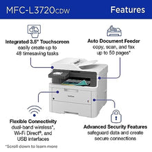 Brother MFC-L3720CDW Wireless Digital Color All-in-One Printer with Laser Quality Output, Copy, Scan, Fax, Duplex, Mobile Includes 2 Month Refresh Subscription Trial ¹ Works with Alexa