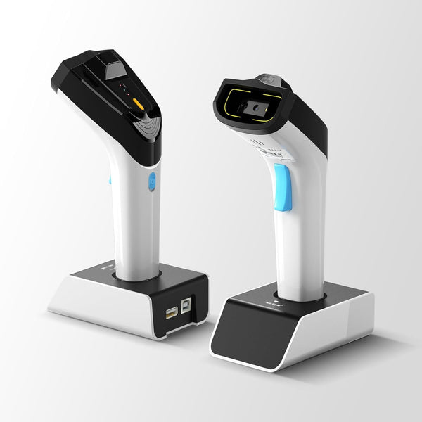 NETUM Wireless Hybrid RFID 2D Barcode Scanner, UHF RFID Tags Reader and 1D/2D QR Barcode Scan, Connect via Bluetooth for Retail Hospitality System DS-8500