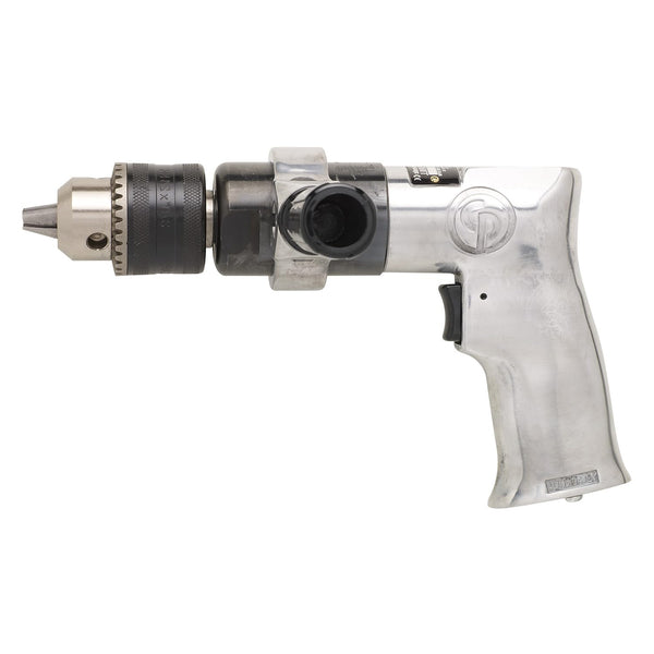 Chicago Pneumatic CP785H - Air Power Drill, 1/2 Inch (13 mm), Keyed Chuck, Aluminum Housing, Pistol Handle, 0.5 HP / 370 W, Stall Torque 11.4 ft. lbf / 15.4 NM, 500 RPM, Home Improvement