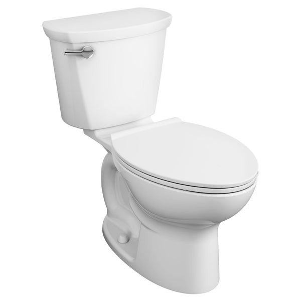 American Standard 609CA001.020 Cadet PRO Two-Piece Toilet with Slow-Close Seat and Wax Ring, Elongated Front, Standard Height, White, 1.28 gpf