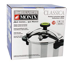 Monix Classica 10 Litre Pressure Cooker (All Cookers Including Induction), Stainless Steel, Silver, 24 cm