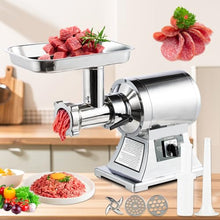 TECSPACE 1.5HP 1100W Heavy Duty Commercial Electric Meat Grinder, Heavy Duty Meat Mincer, 550 LBS/H Capacity, Grinding Speed 193 R/MIN