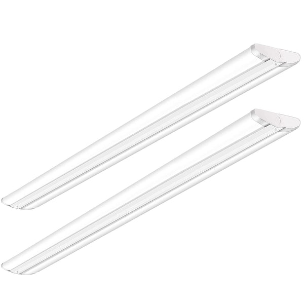 ANTLUX 110W 8FT LED Wraparound Ultra Slim Strip Lights, 12600LM, 5000K, 8 Foot LED Garage Shop Lights, Flush Mount Warehouse Office Ceiling Lighting Fixture, Fluorescent Tube Replacement, 2 Pack