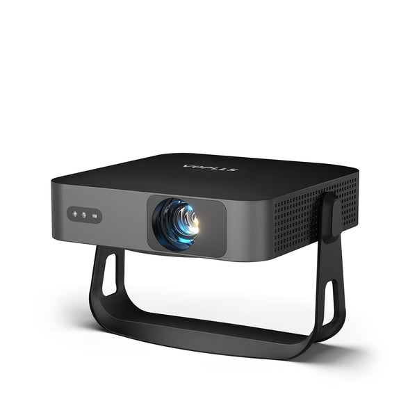 【360°Adjustable Stand & Auto Focus/Keystone】Mini Projector with WiFi and Bluetooth, 550ANSI Native 1080P Portable Outdoor Movie Projector, VOPLLS Home Projector 4K Support for HDMI/USB/Phone/PC(Black)