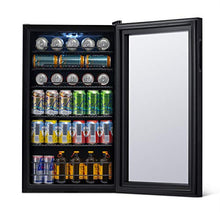 NewAir Beverage Refrigerator 126 Cans, Free Standing Cooler with Right Hinge Glass Door Beverage Cooler, Mini Fridge Beverage Organizer For Beer, Wine, Soda, And Cooler Drinks