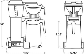 Technivorm Moccamaster 79314 KBGT thermal Carafe 10-Cup Coffee Maker 40 Ounce, Black 1.25l