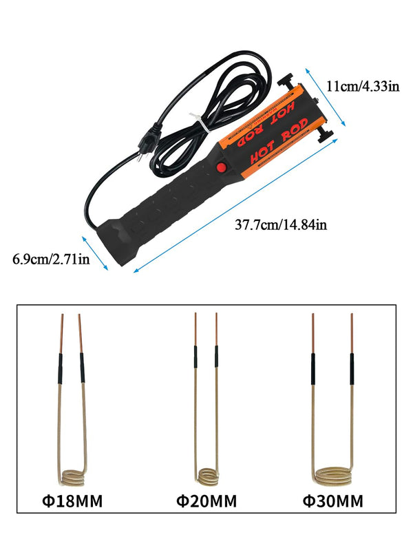 Solary Induction Heater Bolt Removal, 1100W 110V Magnetic Induction Heater Kit for Rusty Screw Removing, Nut Buster Tool with 3 Coil