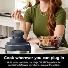 Ninja Crispi 4-in-1 Portable Glass Air Fryer Cooking System, 4QT & 6 Cup Glass Containers with Storage Lids, Easy Meals, Microwave, Freezer & Dishwasher Safe, Air Fry, Bake & More, Cyberspace, FN101GY