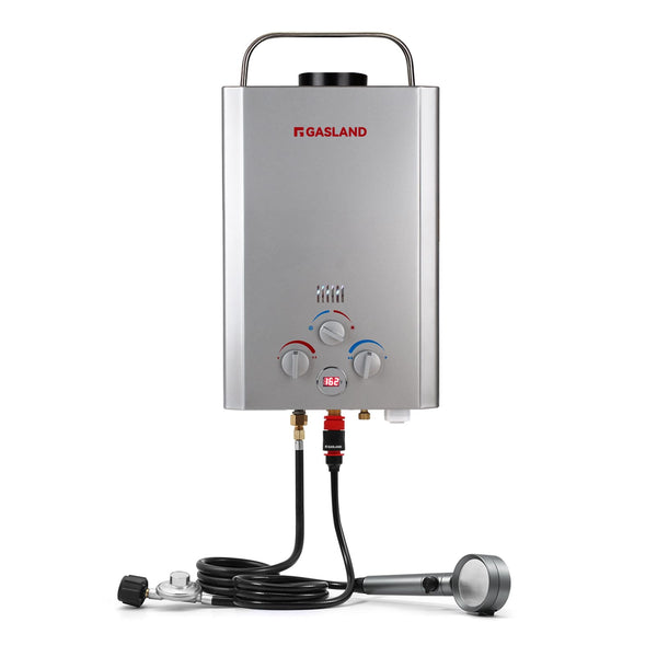 Portable Tankless Water Heater, GASLAND Outdoors 6L 1.58GPM Propane Water Heater for RV Camping, Overheating Protection