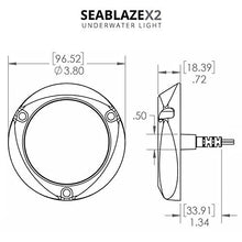 SeaBlaze X2 Underwater Light, Bronze, White/Blue