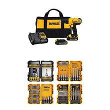 DEWALT 20V MAX* Cordless Drill/Driver Kit with Screwdriver/Drill Bit Set, 100-Piece (DCD771C2 & DWA2FTS100)