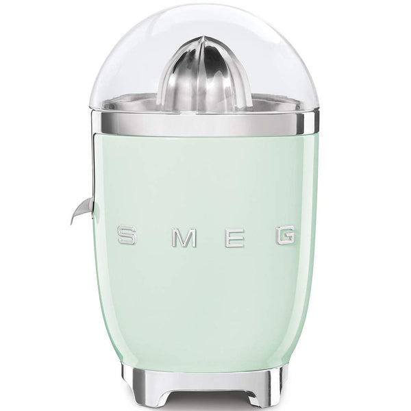 SMEG 50's Retro Style Citrus Juicer with Drip Free Spout, Automatic Activation, and Efficient Straining, Pastel Green CJF11PGUS