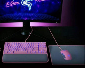 Razer Lancehead TE Ambidextrous Gaming Mouse: 16,000 DPI Optical Sensor - Chroma RGB Lighting - 8 Programmable Buttons - Mechanical Switches - Quartz Pink