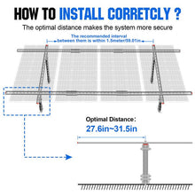 ECO-WORTHY Adjustable Multi-Pieces Solar Panel Mounting Brackets Kit System for 1-4pcs Solar Panels Solar Ground Mount