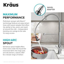 KRAUS Britt Touchless Sensor Commercial Single Handle Pull Down Kitchen Faucet in Spot Free Stainless Steel, KSF-1691SFS