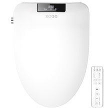 XCQQ Bidet Toilet Seat Elongated, Bidet with Warm Water and Air Dryer, Heated Toilet Seat, Multiple Spray Modes for Family Members, Self Cleaning Nozzle, Night Light, Remote Control