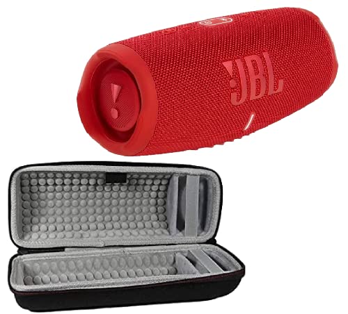 JBL Charge 5 - Portable Bluetooth Speaker with Exclusives Hardshell Travel Case with IP67 Waterproof and USB Charge Out (Red)