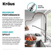 KRAUS Oletto Touchless Sensor Commercial Pull-Down Single Handle Kitchen Faucet with QuickDock Top Mount Assembly in Spot Free Stainless Steel, KSF-2631SFS