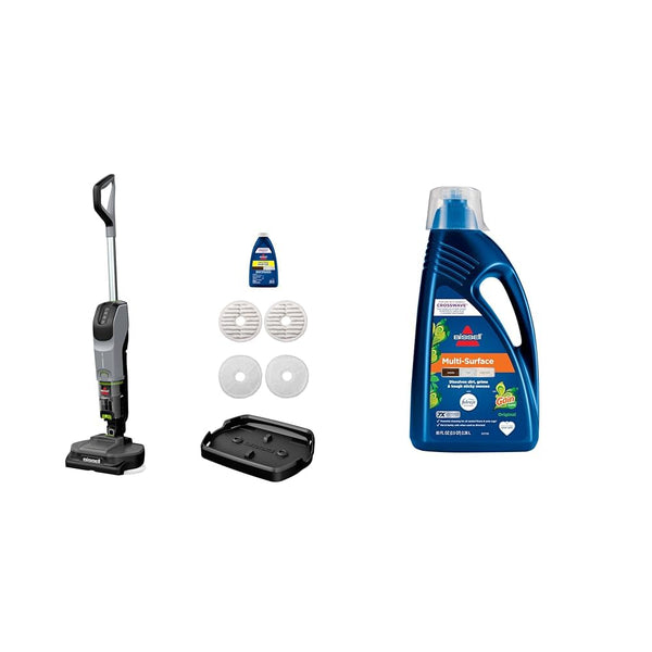 Bissell SpinWave + Vac Cordless, Hard Floor Spin Mop + Vacuum Multi-Surface with Febreze + Gain for CrossWave and SpinWave Devices, 80 oz (3445G)