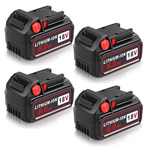 Aoasur 4-Pack 6.0AH M-18 18V Lithium Battery Replacement for Milwaukee M - 18 Battery