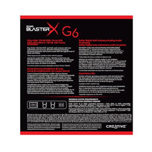 Sound BlasterX G6 Hi-Res 130dB 32bit/384kHz Gaming DAC, External USB Sound Card with Xamp Headphone Amp, Dolby Digital, 7.1 Virtual Surround Sound, Sidetone/Speaker Control for PS4, Xbox One