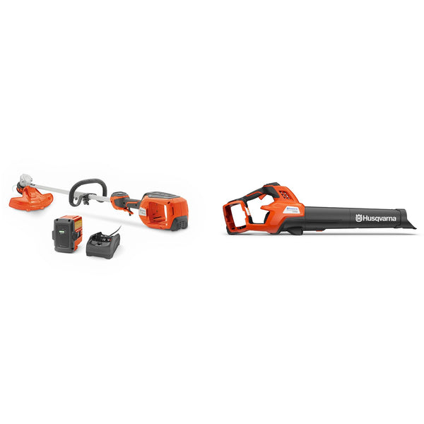 Husqvarna Weed Eater 320iL String Trimmer and 230iB Leaf Blower Bundle, Trimmer and Blower Combo with B140 Battery and 40-C80 Charger Included