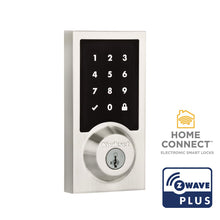 Kwikset SmartCode 916 Z-Wave Smart Lock, Keyless Entry Ring Compatible Door Lock, Touchscreen Electronic Deadbolt, SmartKey Re-Key Security, Smart Hub Required, Contemporary Satin Nickel