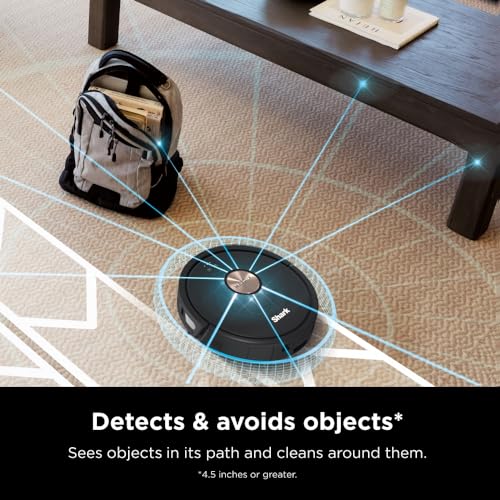 Shark AV2310AE Matrix Self-Emptying Robot Vacuum with No Spots Missed on Carpets and Hard Floors, Precision Home Mapping, Perfect for Pet Hair, Bagless, 45-Day Capacity Base, Wi-Fi Black/Brass