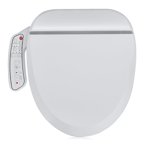 ZMJH ZMA102D Bidet Toilet Seat, Round Smart Unlimited Warm Water, Vortex Wash, Electronic Heated, Warm Air Dryer, Rear and Front Wash, LED Light, Need Electricity, White, (Round)