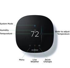 ecobee EB-STATe3L-01 3 Lite Thermostat, Wi-Fi, Works with Amazon Alexa