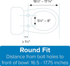 Brondell Bidet CL950 Round Bidet Toilet Seat