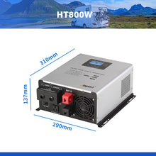 Ampinvt 800W Pure Sine Wave Inverter with AC Charger, DC 12V to AC 120V Output,UPS Backup Power Low Frequency Inverter for Lithium, Sealed,AGM, Gel,and Flooded Batteries