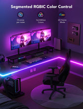 Govee RGBIC Neon Rope Lights for Desks, 16.4ft LED Gaming Desk Lights, Neon LED Strip Lights Syncing with Razer Chroma, Support Cutting, Smart App Control, Music Sync, Adapter (Only 2.4G Wi-Fi)