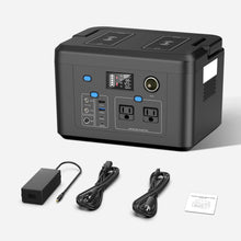 Portable Power Station 600W, Powkey 296Wh Battery Backup with 2 Pure Sine Wave AC Outlets, USB-C PD100W and 2 Wireless Chargers, Solar Generator (Solar Panel Optional) for Outdoor Camping/RVs/Home Use