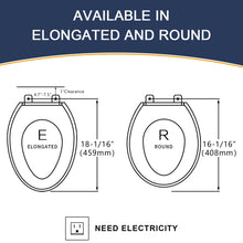 ZMJH A201D Round Smart Toilet Seat, Unlimited Warm Water, Vortex Wash, Electronic Heated,Warm Air Dryer,Bidet Seat,Rear and Front Wash, LED Light, Need Electrical, White (Round)