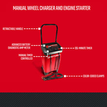 CRAFTSMAN Wheeled Battery Charger and Engine Starter, CMXCESM274, 2-in-1, Manual Timer Controlled, 175 Cranking Amps, 12 Volt, for Car, SUV, Truck, and Marine Batteries