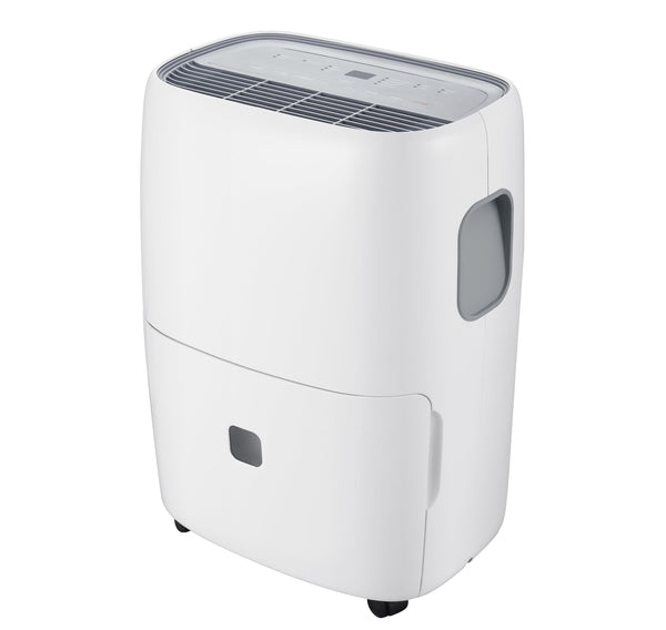 Whirlpool 50 Pint Portable Dehumidifier with Built-In Pump, 24-Hour Timer, Auto Shut-Off, Easy-Clean Filter, and Auto-Restart | For Bathrooms, Basements, and Bedrooms | WHAD50PCW