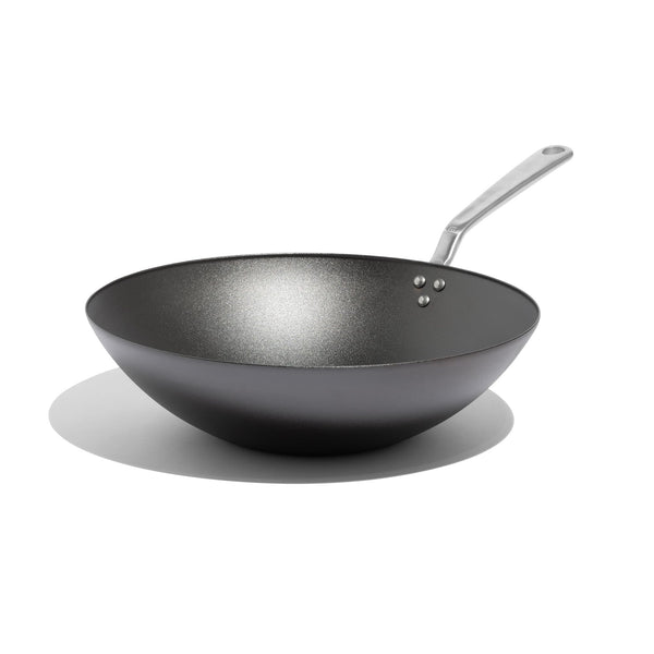 Made In Cookware - 13" Seasoned Carbon Steel Wok - (Like Cast Iron, but Better) - Professional Cookware - Crafted in Sweden - Induction Compatible