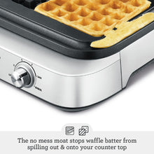 Breville 4 Slice the Smart Waffle, 12.25 x 12.25 x 5.75 inches, Brushed Stainless Steel