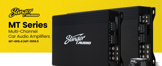 STINGER Audio MT-1000.5 1200 Watt RMS 5-Channel Car Audio Amplifier, Class D, Hexfet Mosfet, Crossover High-Pass/Low-Pass Filter, Subsonic Filter, Remote Subwoofer Bass Knob, Bass Boost Q