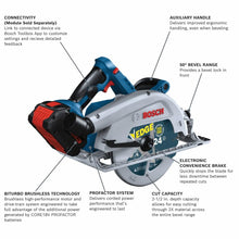 BOSCH GKS18V-25CB14 PROFACTOR™ 18V Connected-Ready 7-1/4 In. Circular Saw Kit with (1) CORE18V® 8 Ah High Power Battery